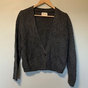 American Vintage Women's Grey Knit Cardigan